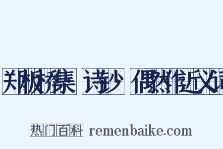 郑板桥集·诗钞·偶然作近义词是什么意思的图片